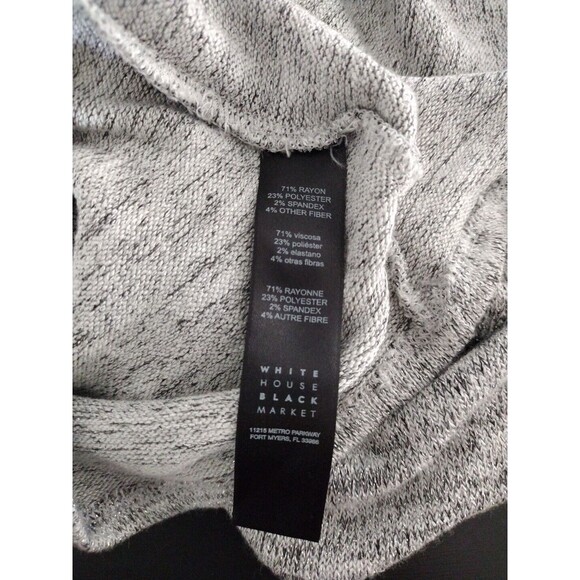 WHBM Cold Shoulder Cowl Neck women's silver sparkles heathered sweater S - Picture 8 of 9